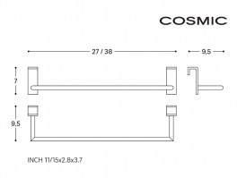 MEDIDAS TOALLERO LAVABO PARA MUEBLE STICK COSMIC